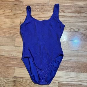 VTG - Ribbed Purple One Piece Bathing Suit Size L